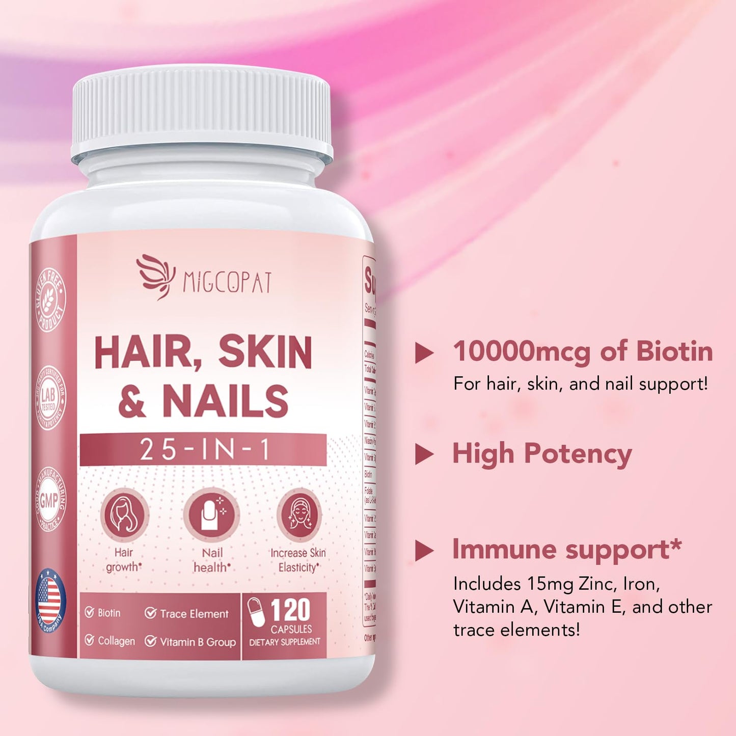 Paquete vitaminas Migcopat cabello piel uñas y bariátrico