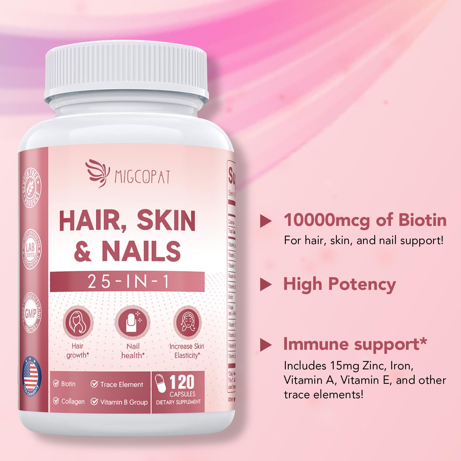 Paquete vitaminas Migcopat cabello piel uñas y bariátrico