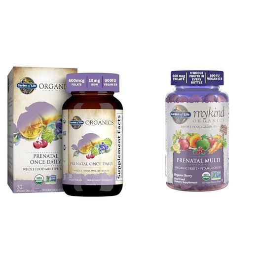 Paquete vitamins prenatales y gomitas Garden of Life 30 días