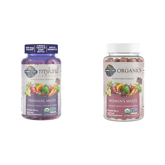 paquete vitaminas prenatales gomitas organicas garden of life