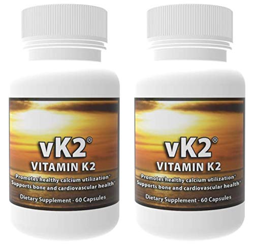 Paquete vK2 vitamina K2 frasco frontal