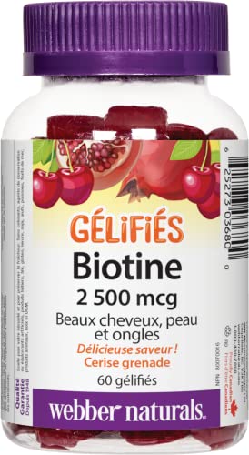 Paquete Webber Naturals Biotina Gomitas 60 unidades
