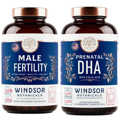 Paquete WINDSOR BOTANICALS fertilidad masculina y vitaminas prenatales
