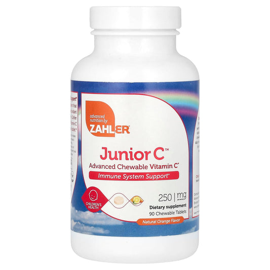 Paquete Zahler Junior C vitamina c masticable sabor naranja