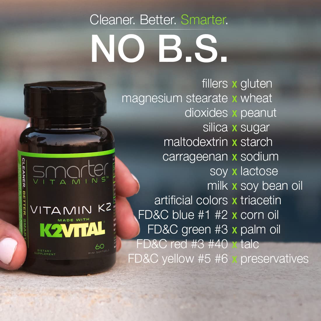 Paquetes de 60 cápsulas por cada botella Smarter vitamina K2