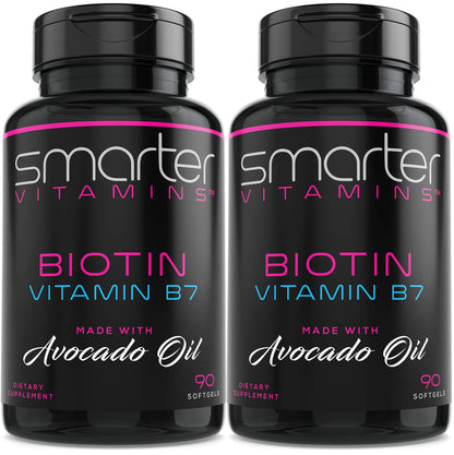 Paquetes de biotina Smarter 5000mcg en aceite de aguacate