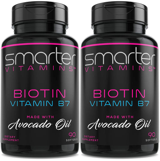 Paquetes de biotina Smarter 5000mcg en aceite de aguacate