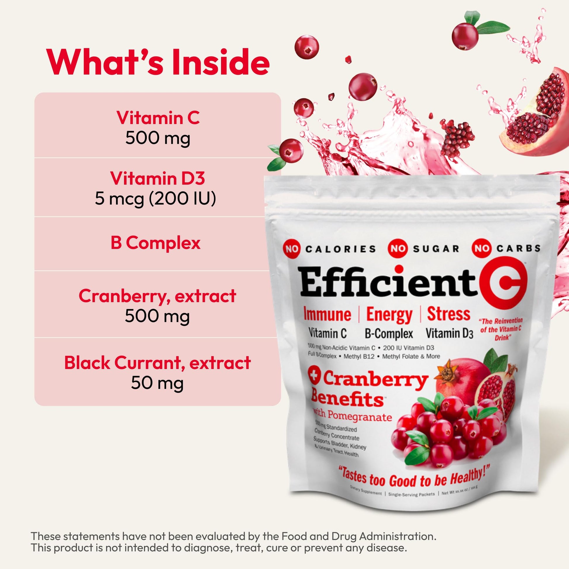 Paquetes de suplemento vitamina C Andrew Lessman vista frontal