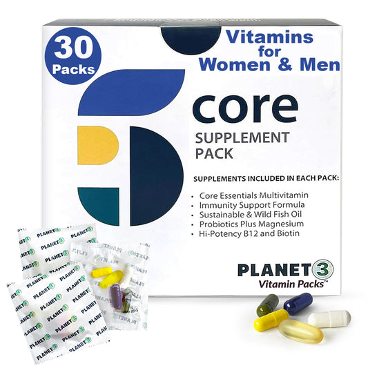 Paquetes de vitaminas Planet 3 para hombres y mujeres con omega-3