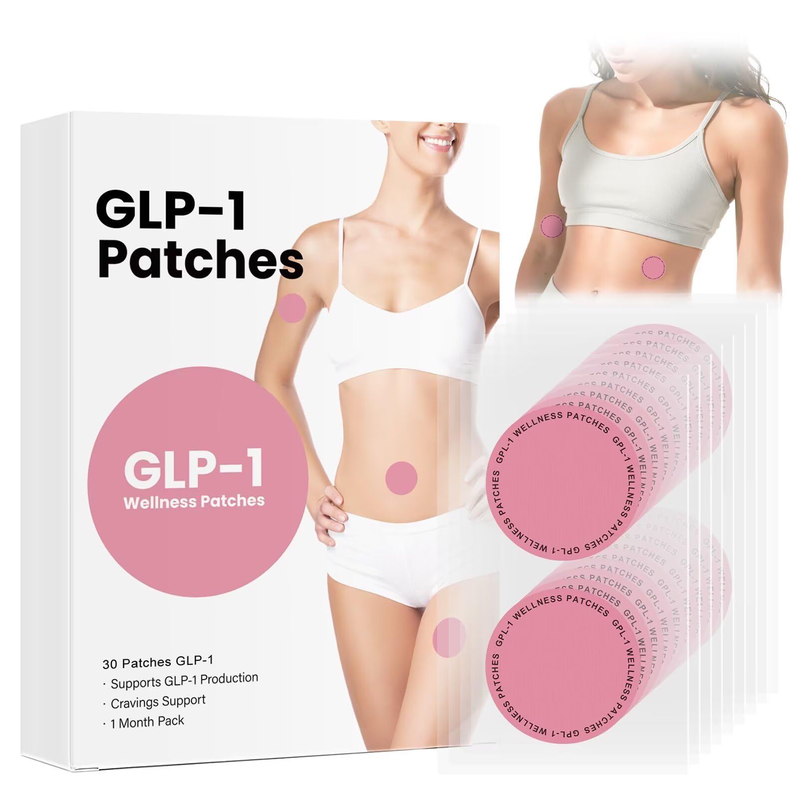 Parche GLP-1 fácil de remover con agua o aceite