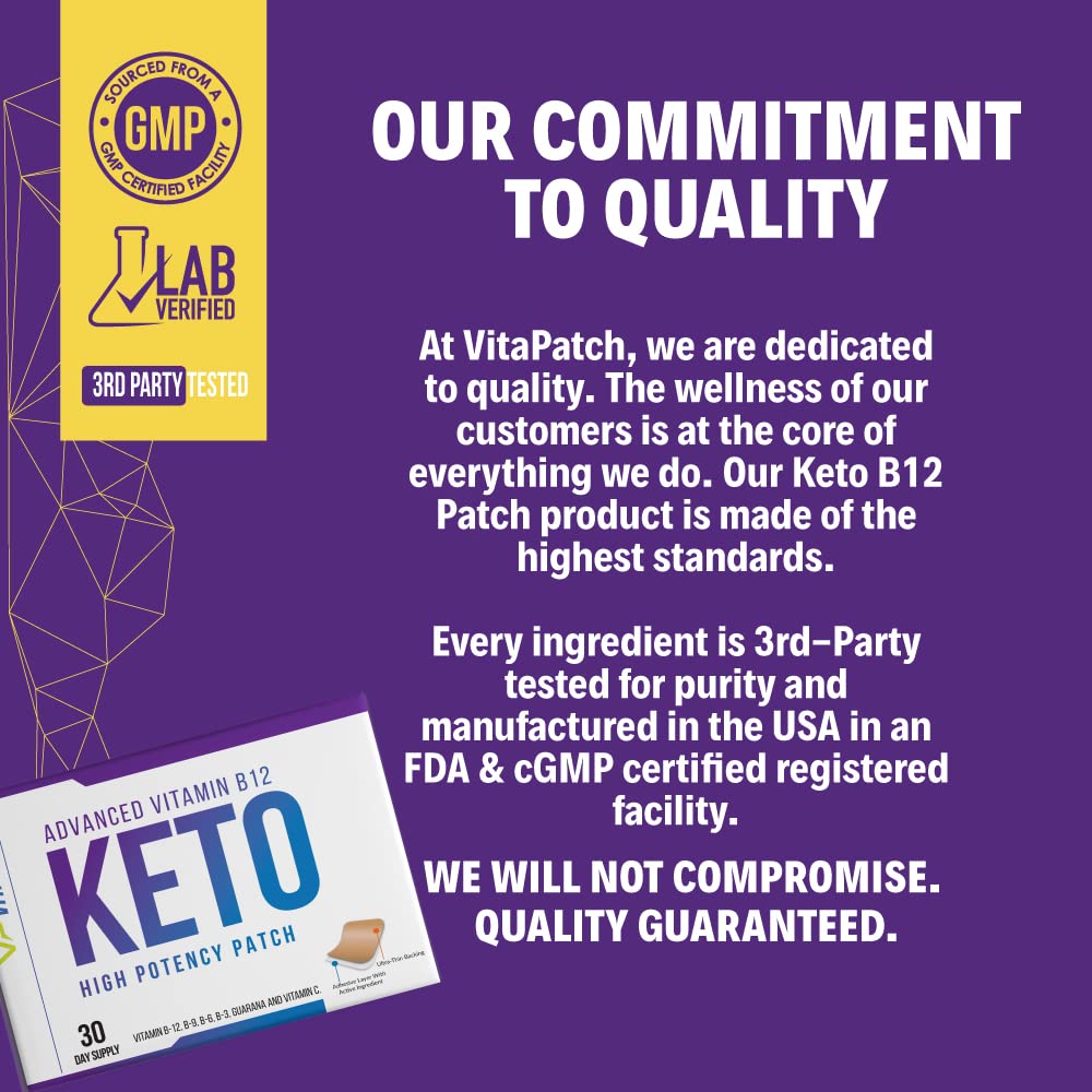Parche keto para energía VitaPatch en mano