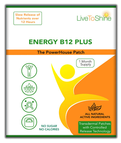 Parche Live To Shine B12 Energy Plus suministro 30 días USA