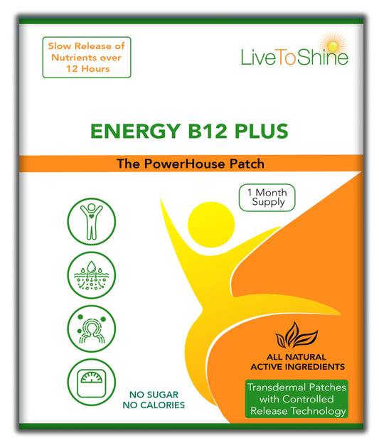 Parche Live To Shine B12 Energy Plus suministro 30 días USA
