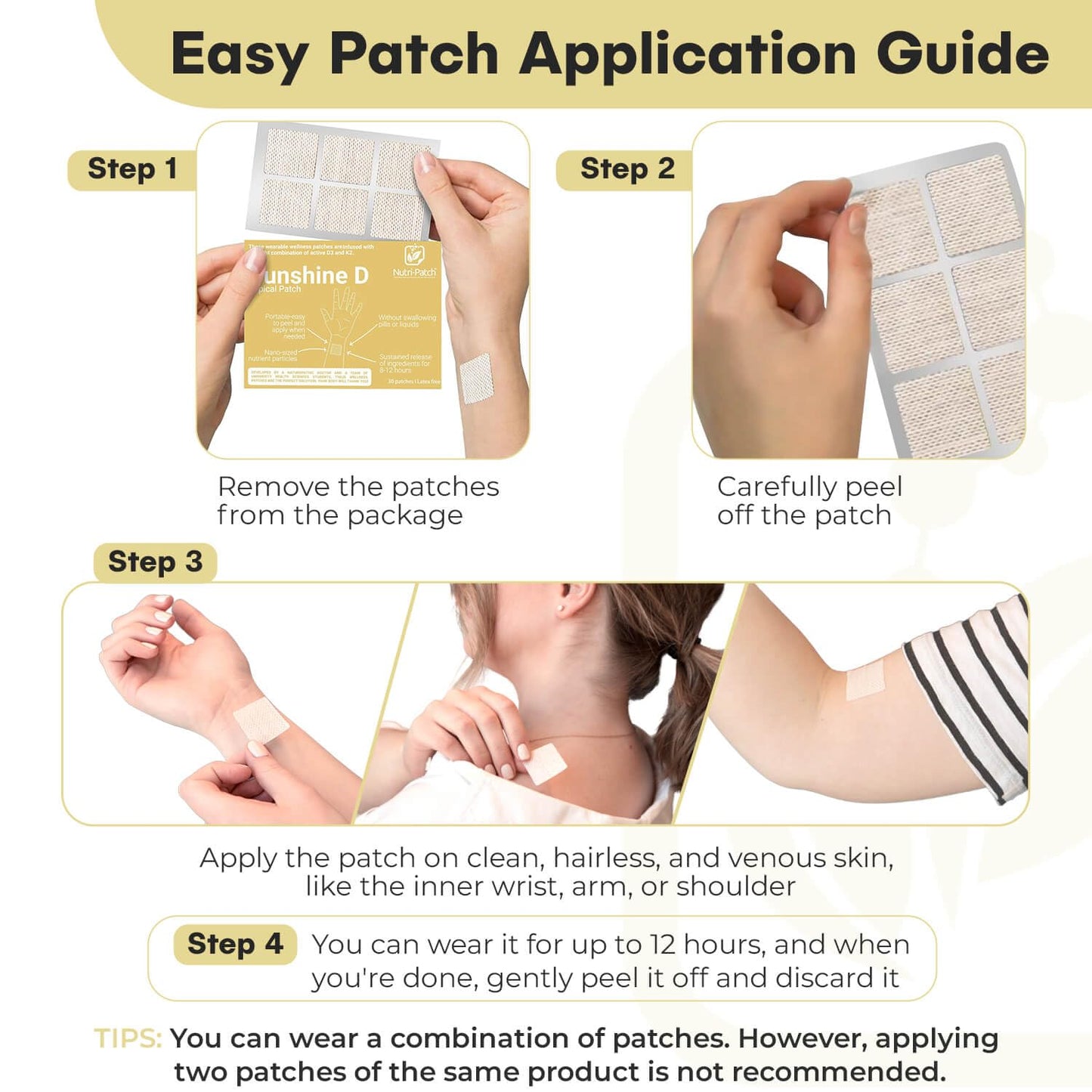 Parche Nutri-Patch desarrollado por médicos para bienestar