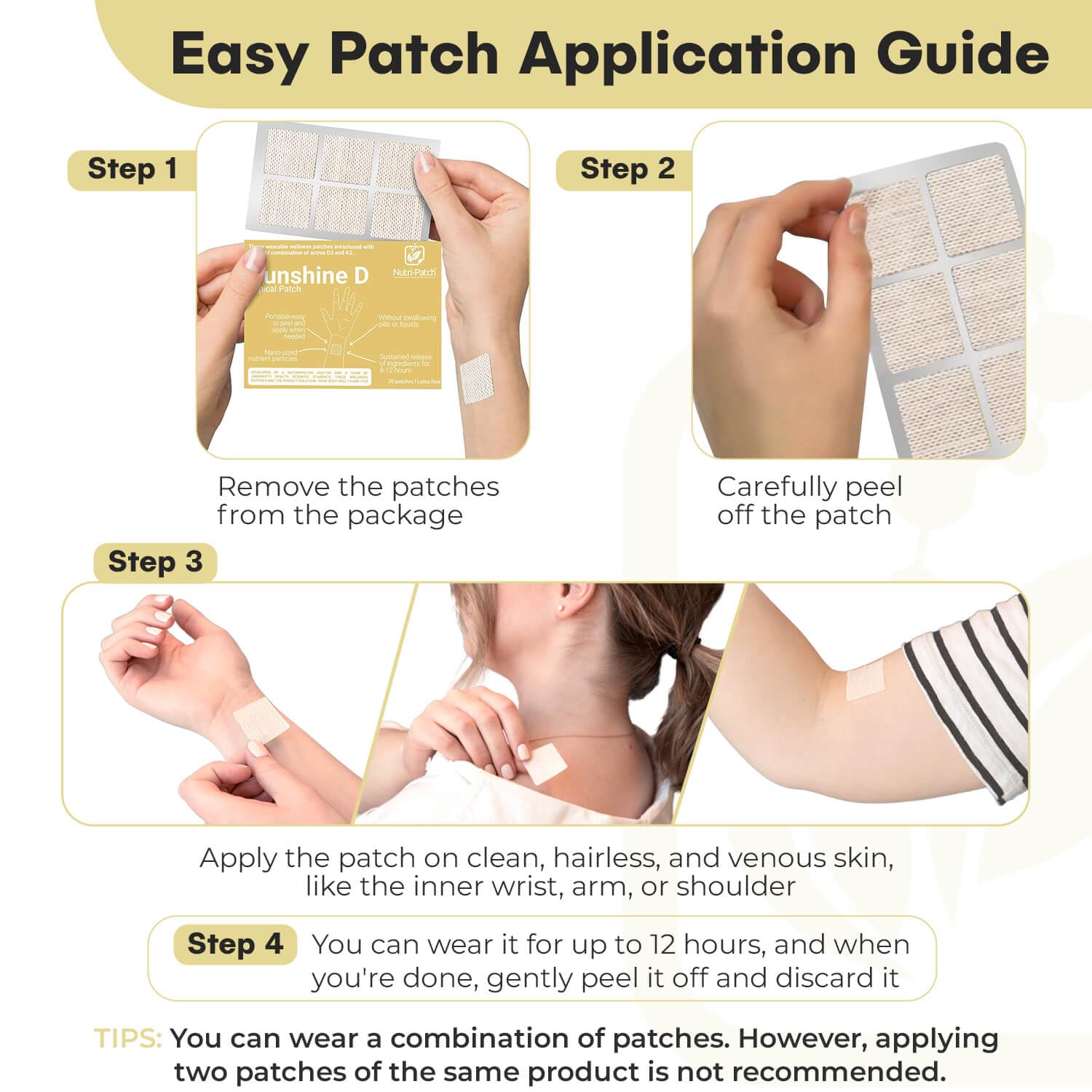 Parche Nutri-Patch desarrollado por médicos para bienestar