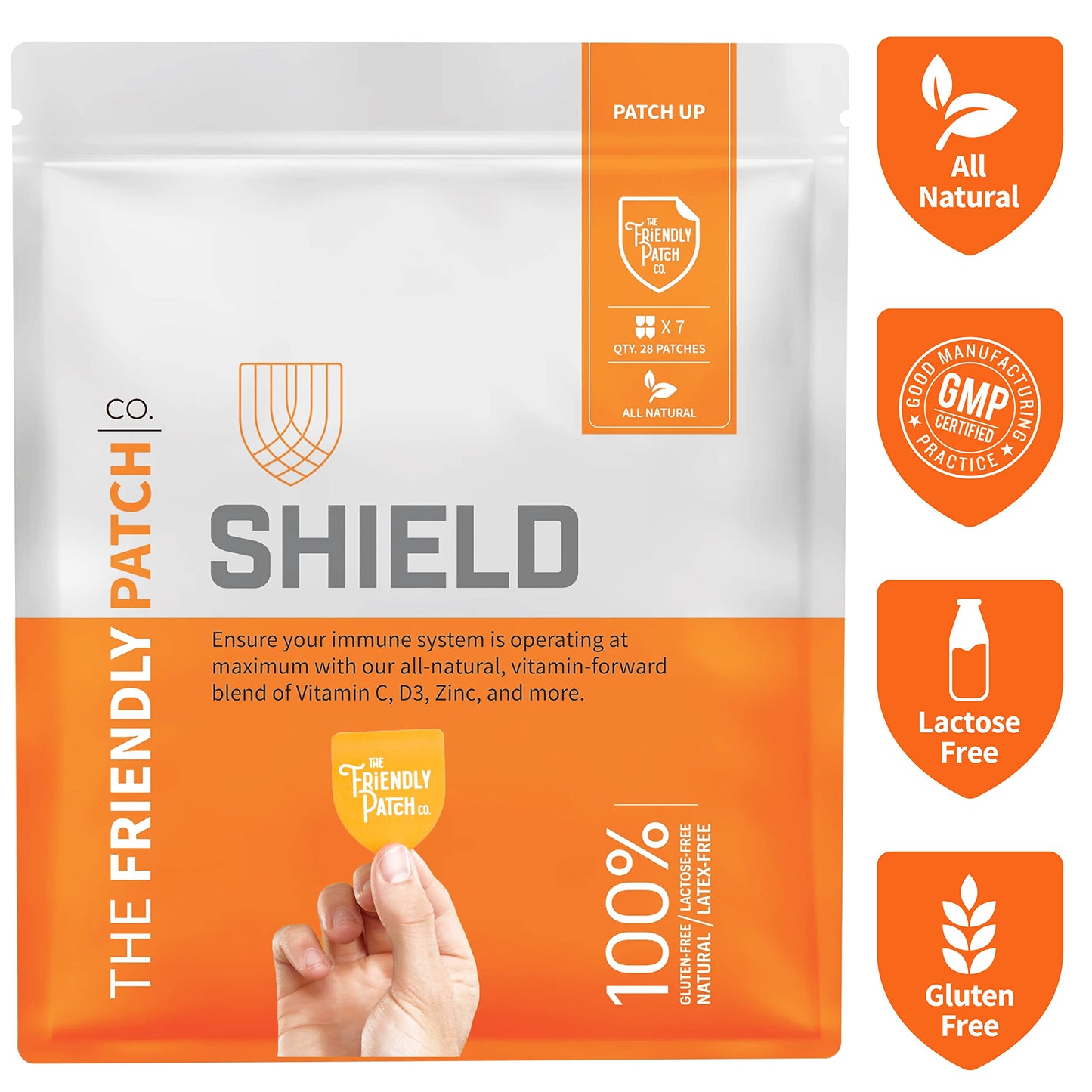 Parche Shield para refuerzo inmunológico, 100% natural