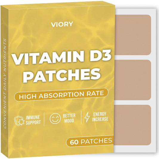 Parche vitamina d3 natural VIORY paquete 60 con calcio magnesio k2