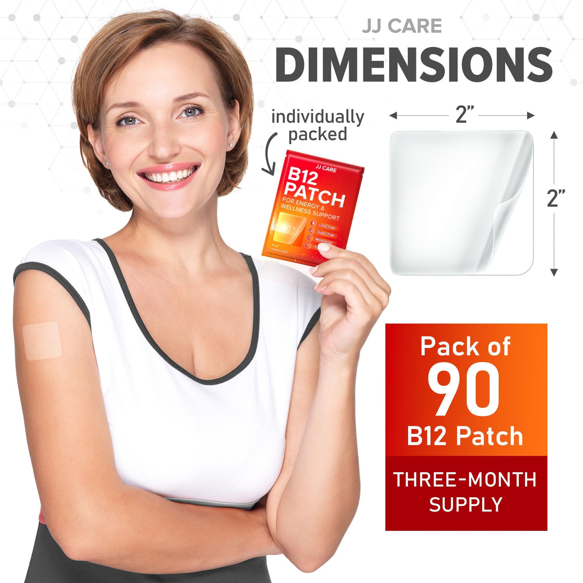Parches B12 JJ CARE para uso diario saludable