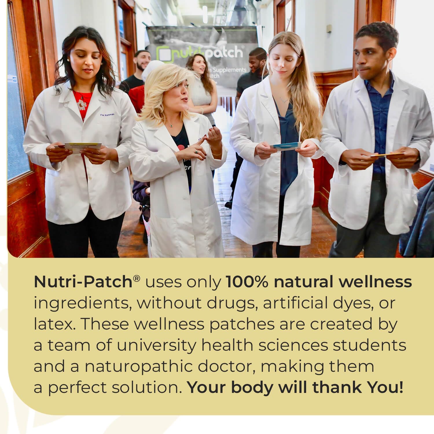 Parches tópicos Nutri-Patch formulados en EE.UU. para salud