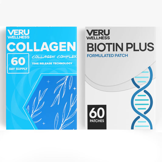 Parches Veru Wellness biotina colágeno para cabello piel uñas