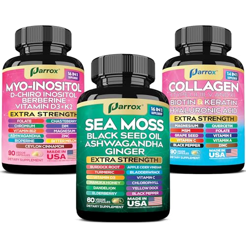 Cápsulas Parrox Inositol, Algas Marinas y Colágeno para bienestar
