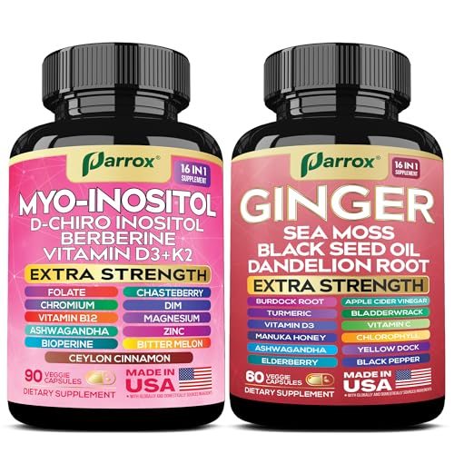 Paquete Parrox Myo-Inositol y Jengibre para balance hormonal