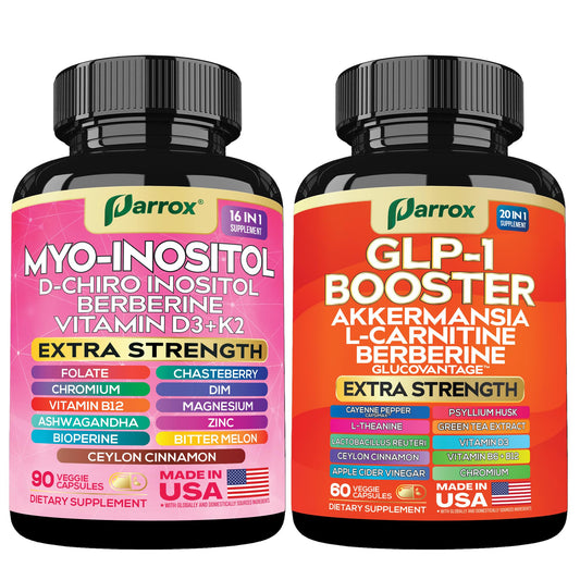 Paquete Parrox con cápsulas de equilibrio hormonal y potencia GLP-1