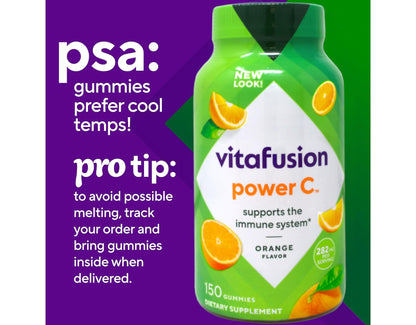 Parte trasera empaque Vitafusion Power C gomitas