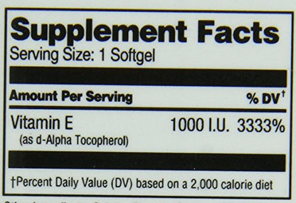 Parte trasera envase Vitamina E 21st Century