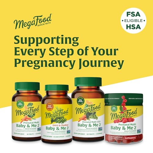 Parte trasera MegaFood Baby & Me 2 gomitas prenatal