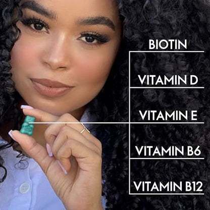 parte trasera paquete gomitas sugarbear hair vitaminas cabello