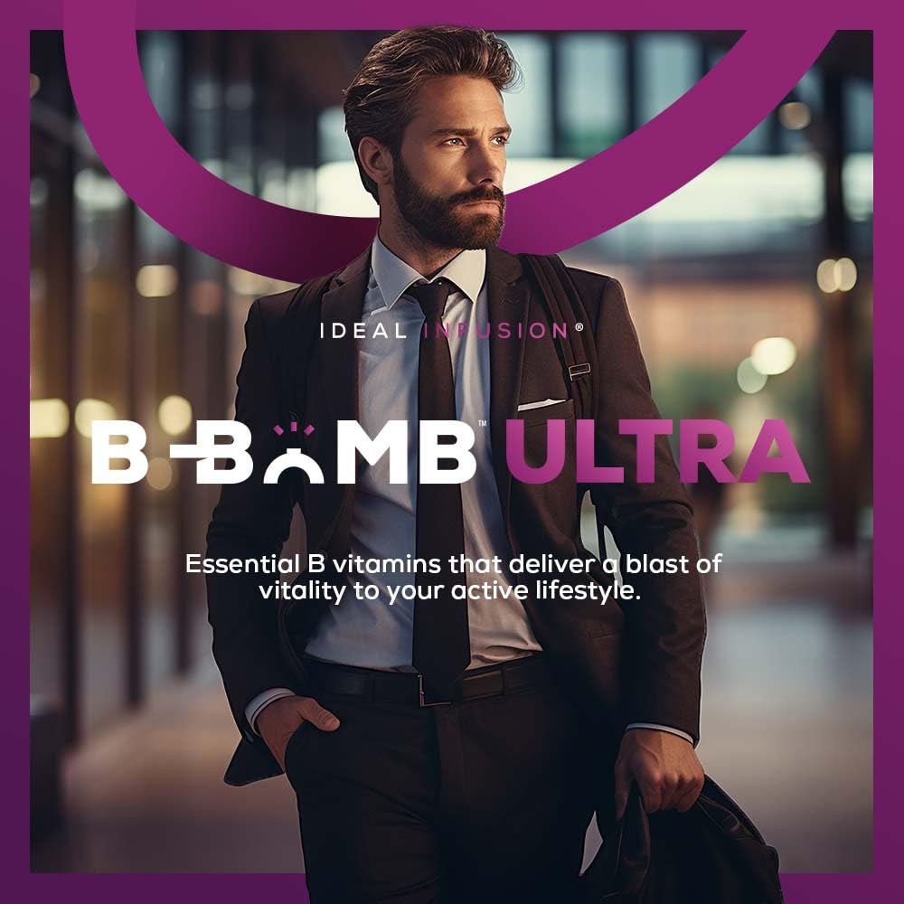 Parte trasera spray líquido Ideal Infusion B-Bomb vitamina B12 triple