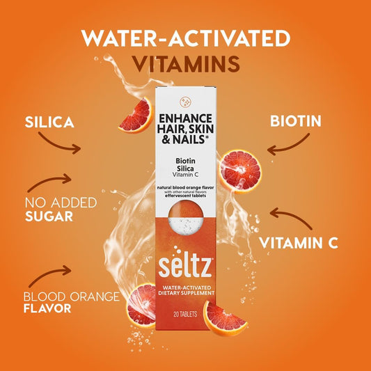 Pastilla efervescente vitamina c sílice biotina Seltz