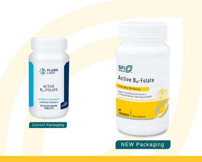Pastillas disolubles Klaire Labs B12 y folato para salud
