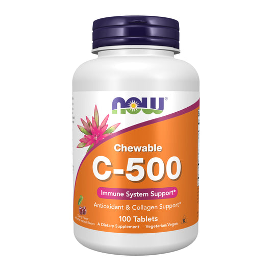 Pastillas masticables Vitamina C-500 NOW