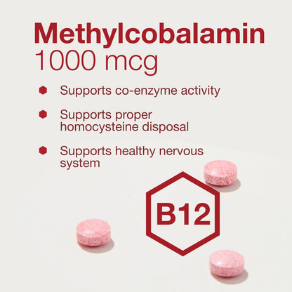 Pastillas de Metil B12 para salud cerebral y nerviosa