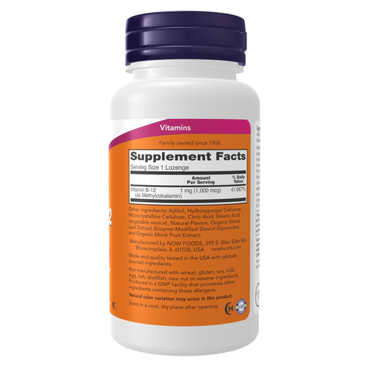 Pastillas NOW Methyl B-12 para energía
