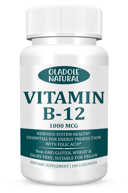 Pastillas vitamina B12 Oladole Natural sabor cereza negra