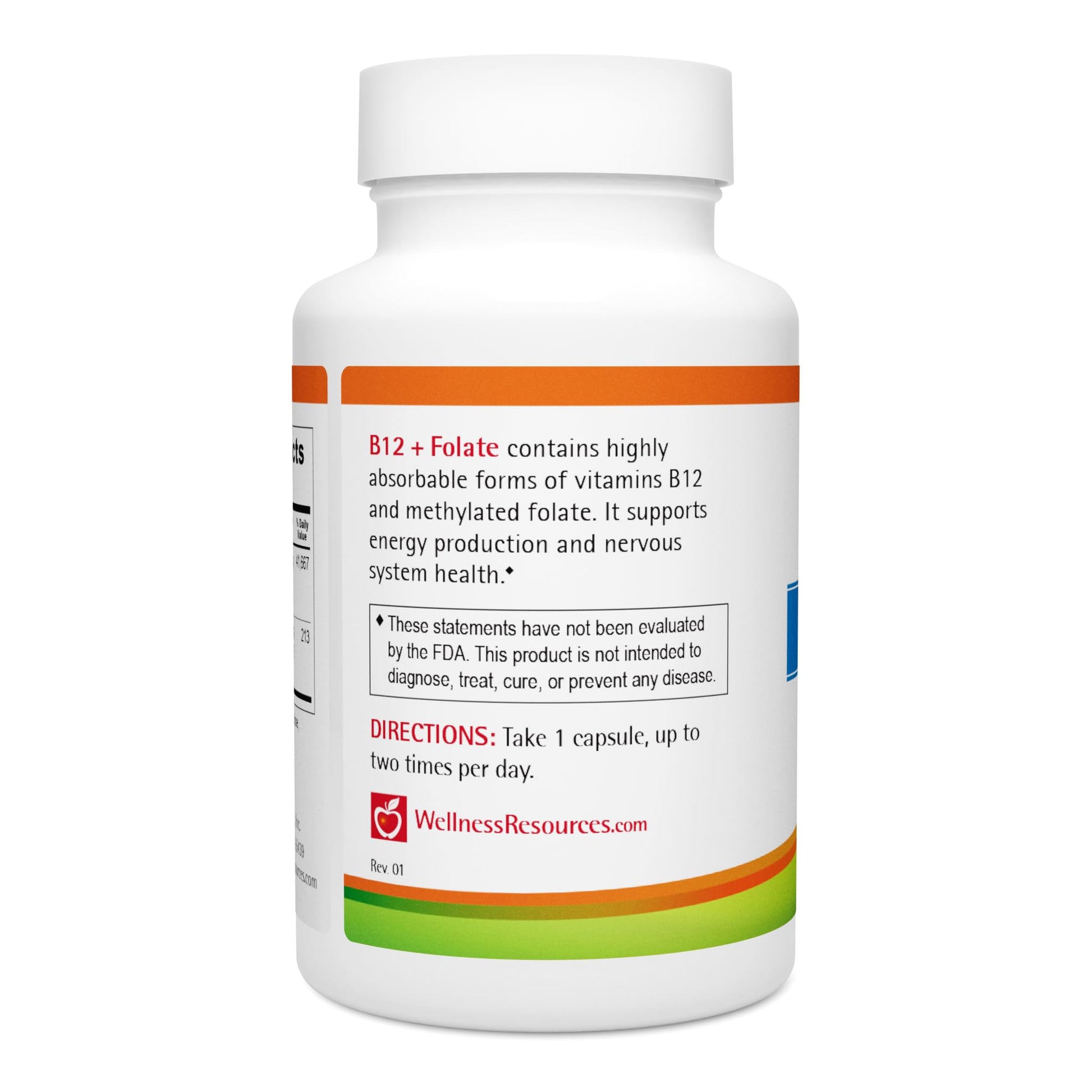Pastillas Wellness Resources B12 y folato metilado para metilación saludable