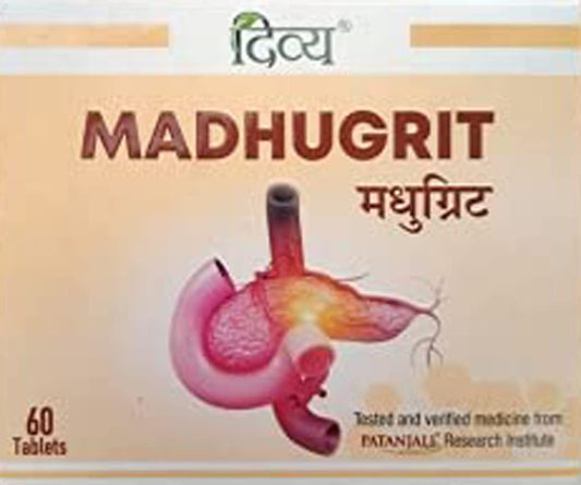 Patanjali Divya Madhugrit 60 tabletas paquete
