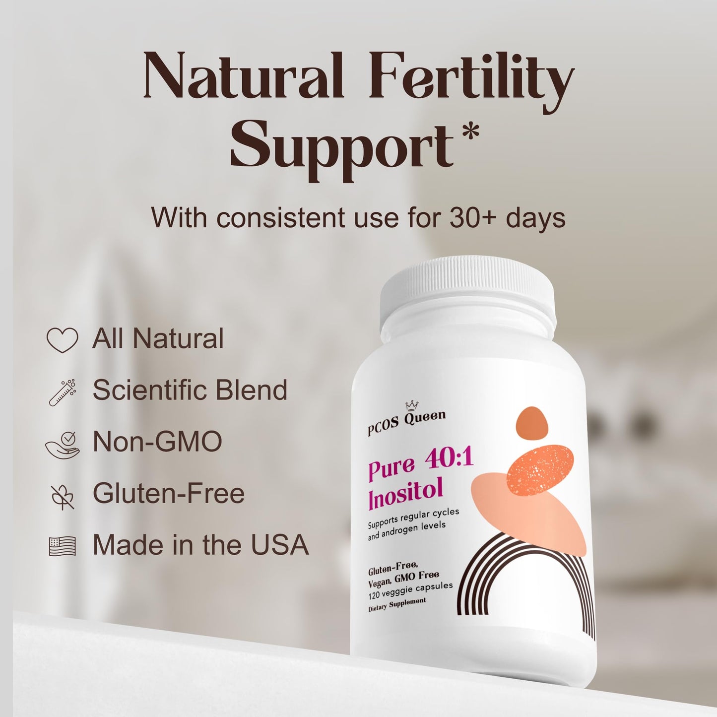 PCOS Queen fórmula natural para mujeres con síndrome de ovario poliquístico