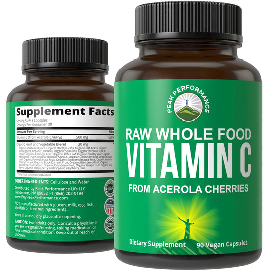 Peak Performance vitamina c acerola cápsulas veganas 90 pastillas
