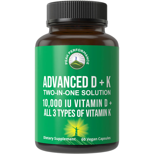 Peak Performance Vitamina D y Vitaminas K en cápsulas pequeñas 60 unidades
