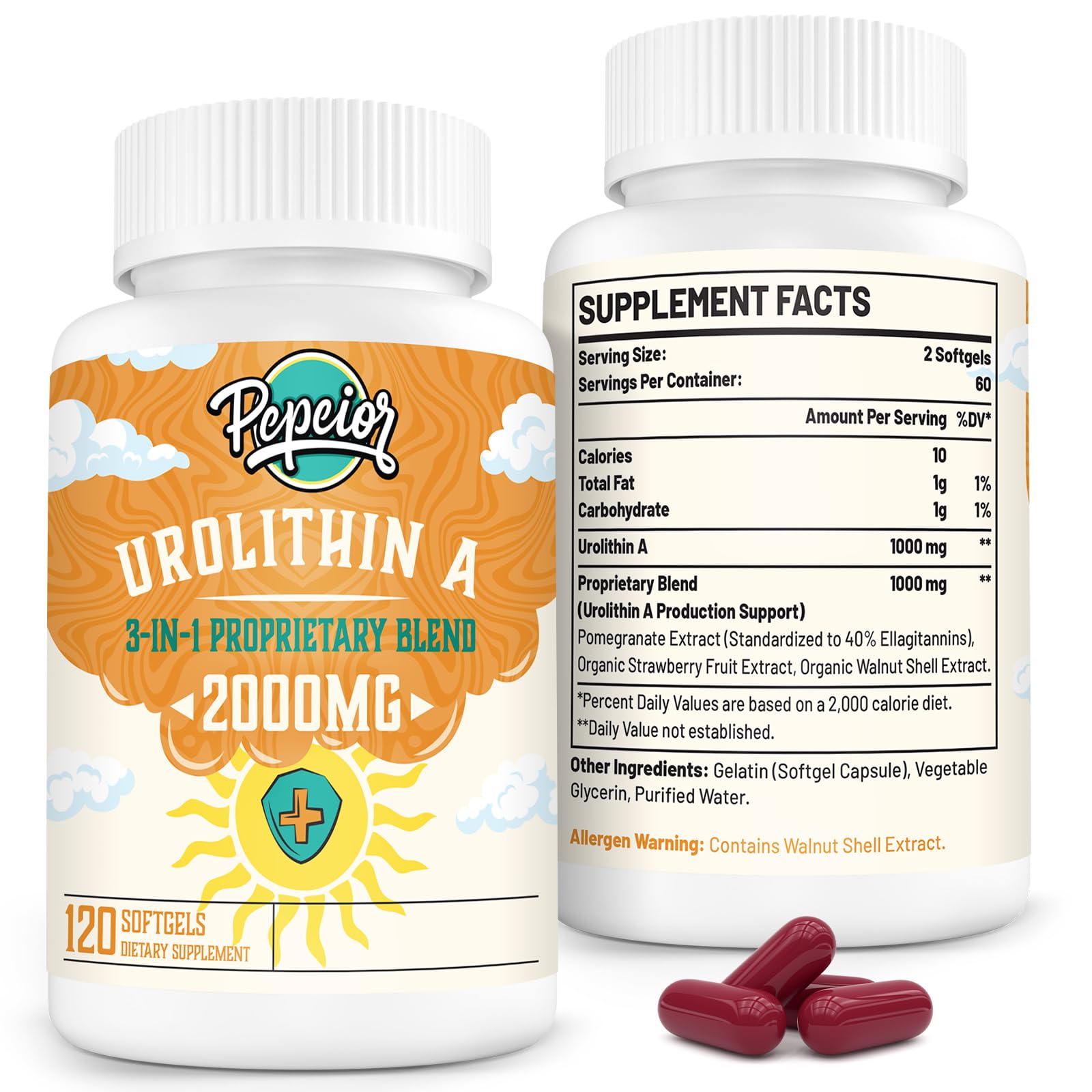 Pepeior Urolitina A suplemento 2000MG