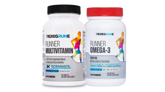 PEREGRUNE Multivitamina y Omega 3 para corredores, botellas