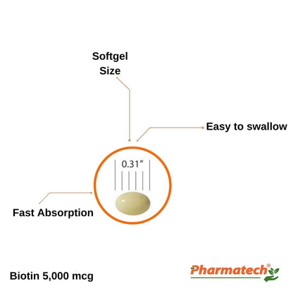 PHARMATECH biotina envase con 120 cápsulas para piel