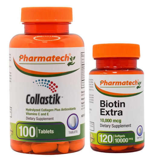 PHARMATECH colágeno hidrolizado y biotina suplemento para piel uñas cabello