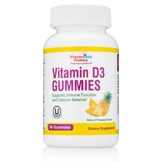Pharmvista gomitas vitamina d3 1000 ui sabor piña sin gluten