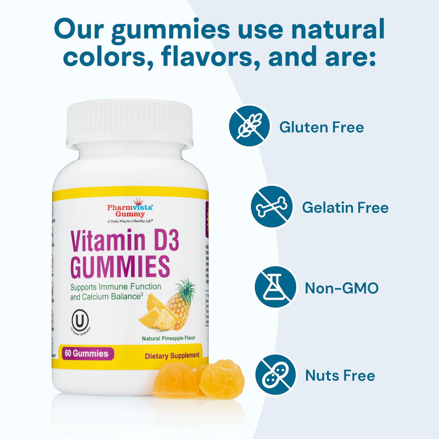 Pharmvista gomitas vitamina d3 saludable y delicioso