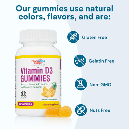 Pharmvista gomitas vitamina d3 saludable y delicioso